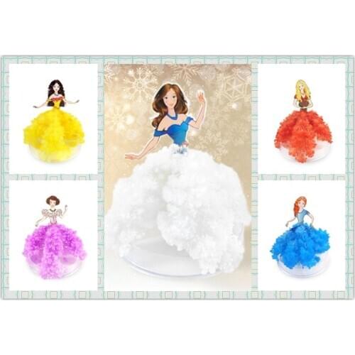 2019 11x8cm DIY Color Magic Growing Paper Dress Tree Kit Magical Grow Princess Trees Arbol Magico Christmas Science Toys 5PCS