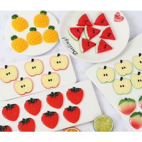 27PCS Artificial Fruit Decorative Simulated Artificial Fruit Slice Fruit Prop Resin