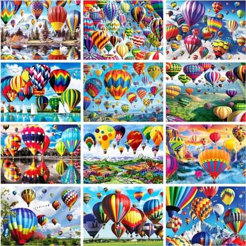 CraftArtGo 5D Diamond Embroidery Hydrogen balloon Full Square Round Rhinestone Mosaic Painting Cross Stitch Flowers Diamond Kit