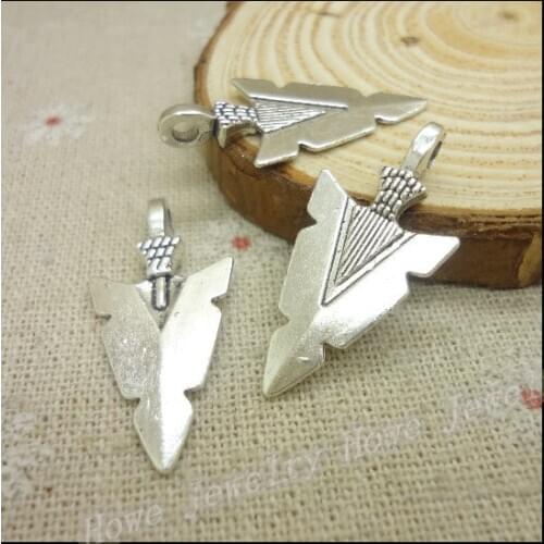 Free shipping! 64pcs Antique silver Charms Sword Pendant Fit Bracelets Necklace DIY Metal Jewelry Making