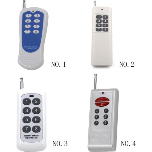 8 CH RF Wireless Remote Control Switch Wireless Remote Controller 8CH RF Transmitter 8 Button Controller 315/433Mhz