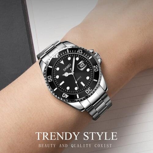 SKMEI Luxury Japan Quartz Movement Luminous Pointer Sport Watches Classic Green Wristwatch Relogio Masculino For Male Drop Clock