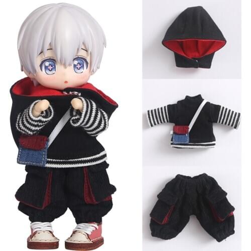 Baby Clothes Sweater Hat Trousers for 1/12 BJD,ob11,molly, gsc,body9 doll accessories boys girls toys