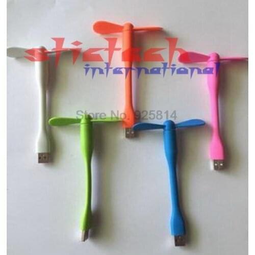 By dhl or ems 1000 pieces Portable Flexible USB Mini Fan for All Power Supply USB Output PC Notebook