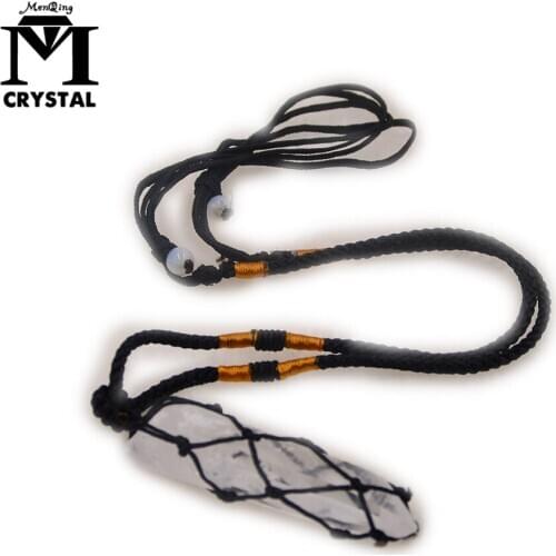 Natural irregular clear crystal pendant White Quartz stone healing Pendant Divination spiritual meditation Jewelry Pendants