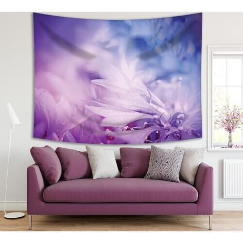 Tapestry Cornflower Summer Garden on Becomes Blurred background Nature Blossom Floral Photo Purple Blue