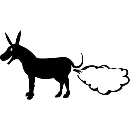 16cm*8.6cm Donkey Fart Interesting Vinyl Decal Car-styling Funny Personality Stickers Car Sticker car accessories