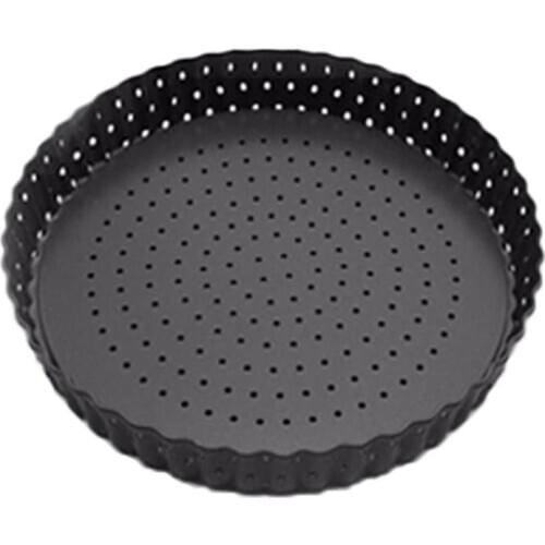 Kapmore 1pc Creative Pizza Baking Pan Non-Stick Holes Removable Bottom Baking Tray Pizza Making Tools For Kitchen