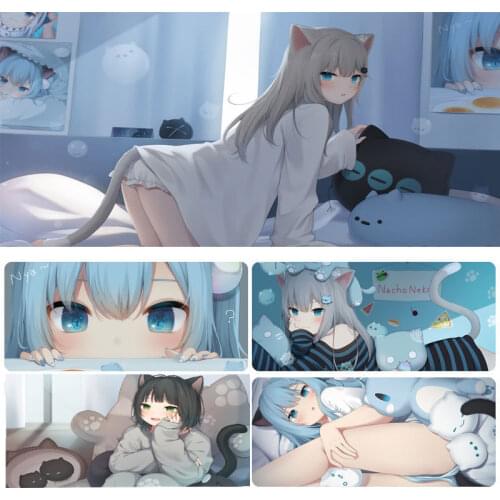 Cat Girl Cat Woman Sexy Girl Cosplay Cat Mouse Pad Gamer Keyboard Laptop Mat Gaming Mouse Pad Anime Mousepad Creative Carpet Rug