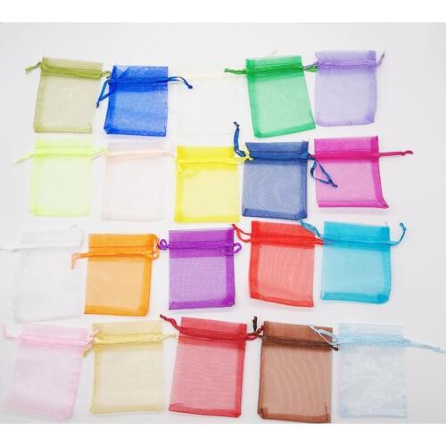 200pcs 5x7cm Organza Drawstring Bag Jewellery Bag Pouch Jewelry Packaging For Jewelry Bags Pouch Jewelry Packaging Bags Wedding