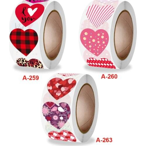50pcs wholesale colorful love stickers stickers heart shaped reward stickers labels wedding gift decoration sealing stickers