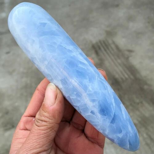 1pcs natural Celestite quartz crystal MASSAGE WAND Powerful Healing