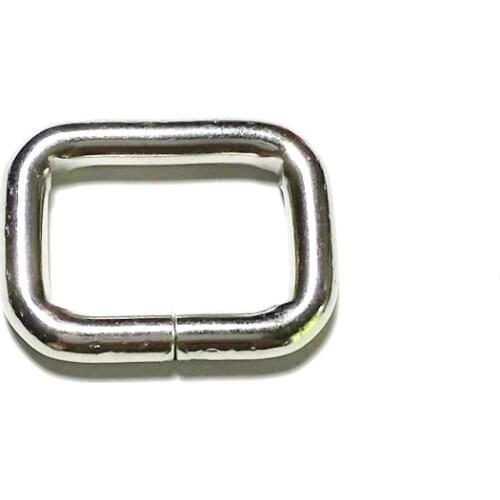 10pcs 3/4"(20mm) Non Welded Rectangle Dee Rings Nickel Plated D-Ring Webbing (Thickness 4mm)