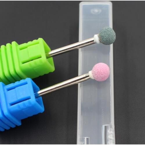 2018 New Ceramic Stone Burr Corundum Nail Drill Bit Spherical Remover Gel Bits Electric Machine Nail File Accessory Nail Tools
