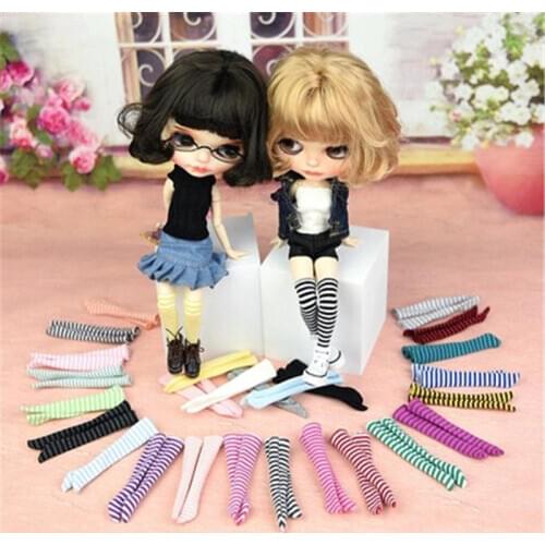 New Arrival 1 Pair Blyth Doll Long Socks Fit For Licca, Azone, Redberry, Momoko Diy Dolls Clothes Accessories For Child Gift