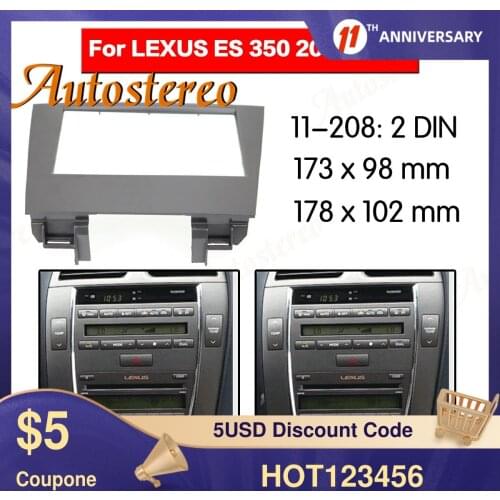 Frame Panel Top Radio Fascia for Lexus ES 350 2006-2012 Stereo Fascia Dash CD Trim Installation Frame Kit