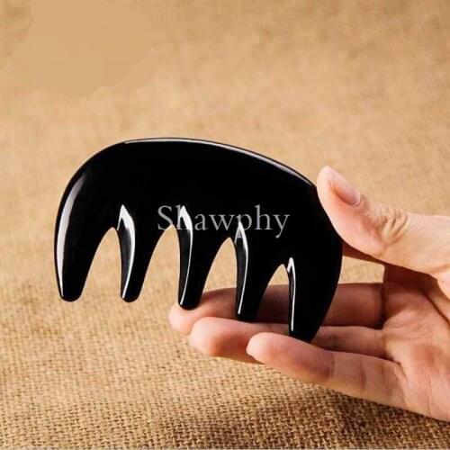 Wide Tooth Guasha comb Head/Chest massage tool Scraping Head Therapy Spa Head Massager Horn Skin Care