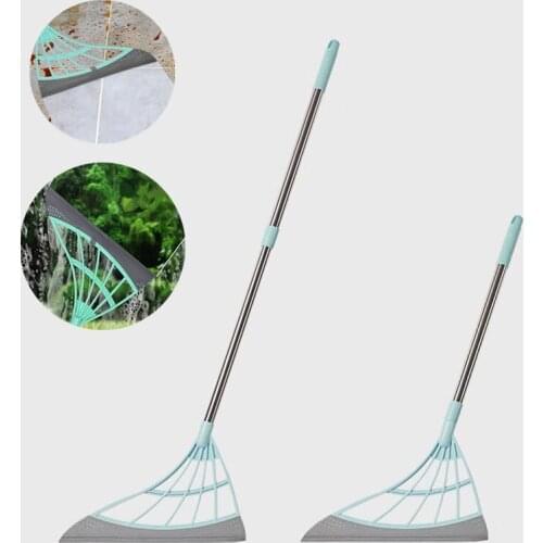 Rubber Broom Hand Push Sweeper Magic Broom Floor Wiper Squeegee for Floor Cleaning Floor Squeegee Sweeping Brush Pet Hair Broom