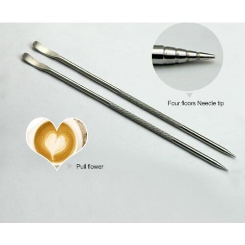 1PC Useful Stainless Steel Cappuccino Latte Espresso Coffee Decorating Art Pen Fancy Coffee Cafe Barista Tools Kitchen Accessor