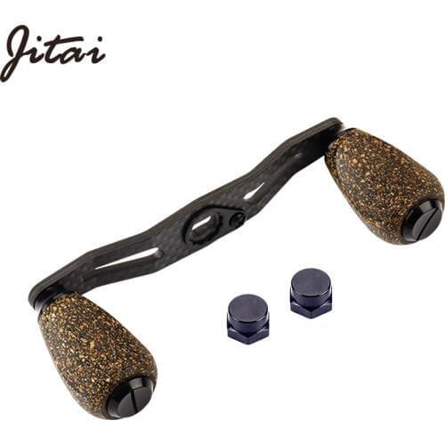 JITAI 8*5mm 7*4mm Fishing Reel Handle With Durable Cork Knob For Baitcasting/Spinning Wheels Carbon Fiber Fishing Accessory Tool