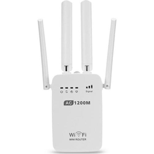 Enlarge Router AC1200 WIFI Repeater Router Access Point Wireless 1200Mbps Range Extender Wifi Signal Amplifier