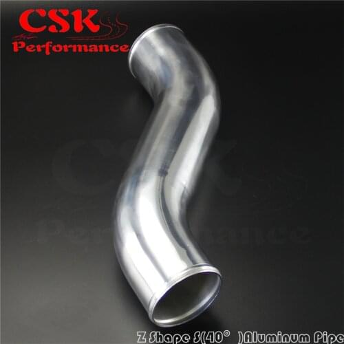 Z / S Shape Aluminum Intercooler Intake Pipe Piping Tube hose 102mm 4" inch L=500mm