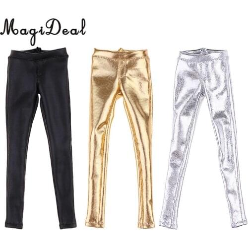 MagiDeal 1/6 Scale PU Leather Female Trousers Women Pants Clothes for 12 Inch Figures Doll Toy DIY Accessories