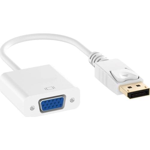 1pc DisplayPort Display Port DP To VGA Adapter Cable Male To Female Converter For PC Computer Laptop HDTV Monitor Projector Acc