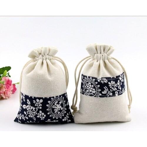 1PCS Handmade Cotton Jewellery Gift Bag Pouch Cloth Bag