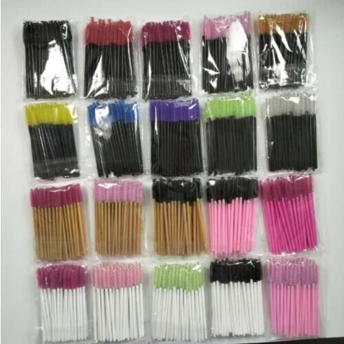 100bags Eyelash Extension Disposable Eyebrow brush Mascara Wand Cosmetic Brushes set 50pcs/bag