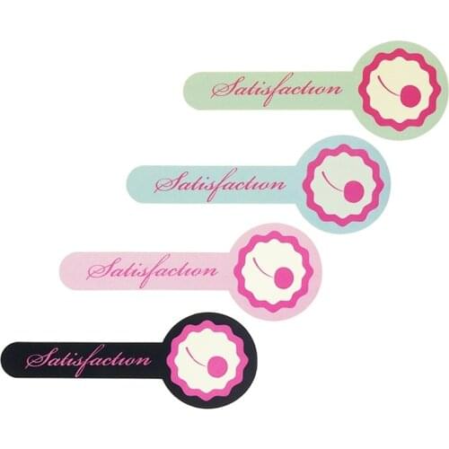 120Pcs/lot Kawaii Dessert Sticker satisfactrun Lollipop Seal Paper Packaging Label For Cookie Gift Stickers