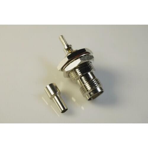 2 pcs Bulkhead TNC Jack RF Coaxial Connector DIN Female Receptacle Crimp Cable RG174 RG188 RG316