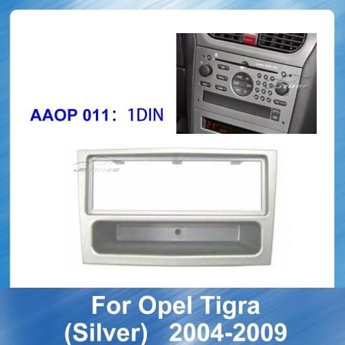 Car Radio Audio Big Screen Fascia Frame Adapter For OPEL Tigra 2004-2009 Silver Panel Dashboard ABS plastic Installation