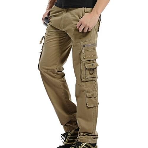 Nice New Tactical Mens Cargo Pants Cotton Casual Military Men Pants Solid Pantalon Homme