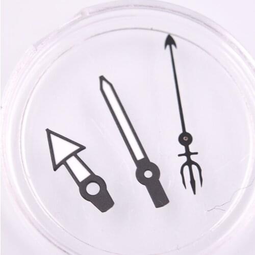 C3 Green Luminous watch hands Fit Seiko NH35 NH36 Movement Black edge Watch Hands parts SKX007