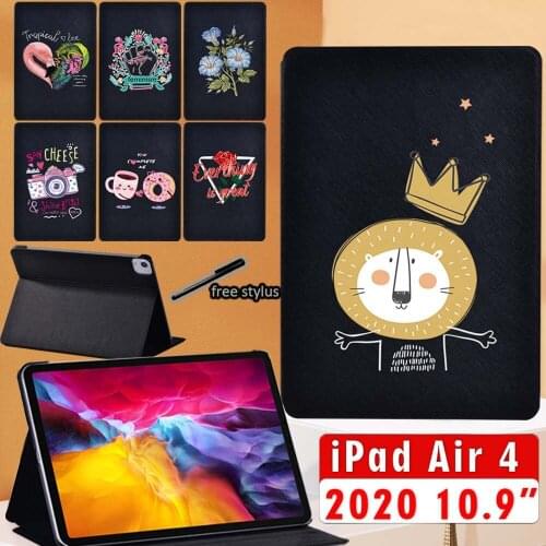 Ipad air 4 case For Air 4 2020 10.9 inch PU Leather Foldable Stand Folio Case for IPad Tablet Shell cover