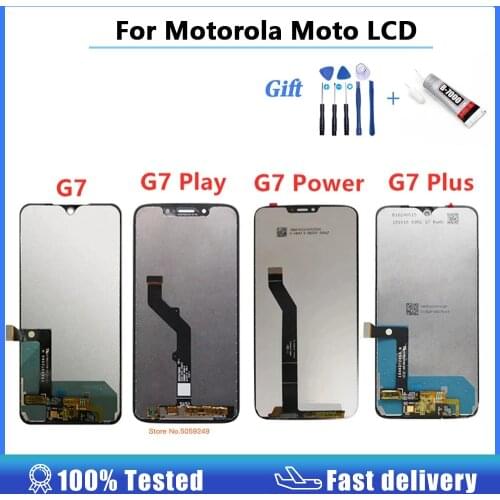 For Motorola Moto G7 Power Display XT1955 LCD G7 Plus Touch Screen Digitizer G7 Play LCD Replacement XT1952 LCD For Moto G7 LCD