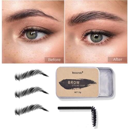 BASED 3D Eyebrows gel wax Wild Eye brows shaping soap with brush Natural Lasting Styling Cream Female Eye Cosmetics Makeup TSLM1