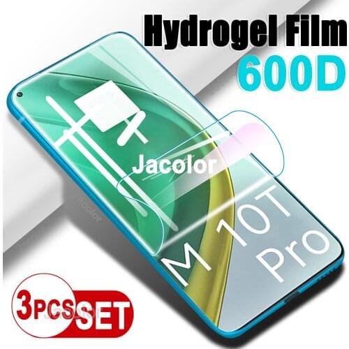 3PCS Hydrogel Film For Xiaomi Mi 10t Pro Mi10t Water Gel Film Xiomi 10 t Full Cover Safety Film For Xiaomi10t Not Tempered Glass
