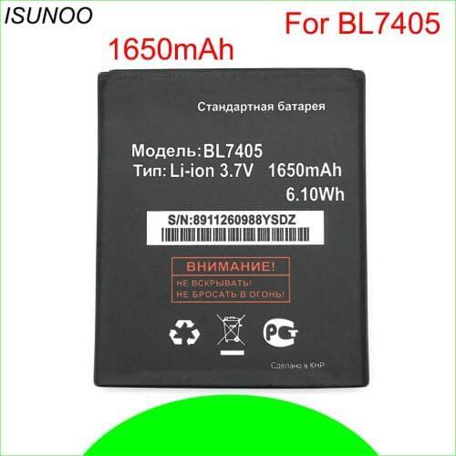 ISUNOO 5pcs/lot 1650mAh mobile phone battery for Fly BL7405 IQ449 Batteries
