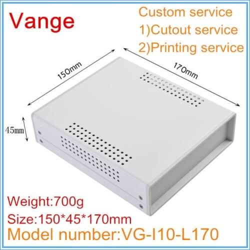 1pcs/lot powder coating sheet metal Iron enclosures junction box diy plastic panels 150*45*170mm for power support device
