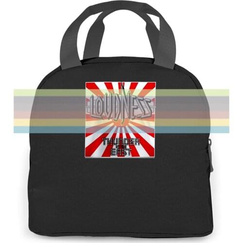 Cool LOUDNESS Thunder inThe East Rock Band Legend Black Printed women men Portable insulated lunch bag adult student