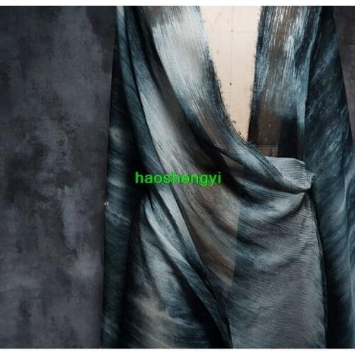 Tie-dye ink smudge pattern micro-permeable summer designer fabric