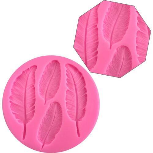 Feiqiong Cute Feathers Shaped Mould For Cake Chocolate DIY Fondant Decorating Tools Silicone Mold Kitchen Baking Mould Utensils