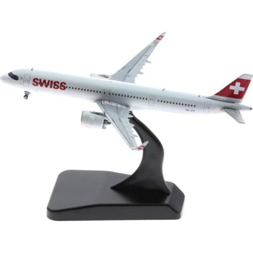 1:400 Scale Swiss Airways A321NEO Airlines Model with Base Alloy Aircraft For Collectible Souvenir Show Gift Toys