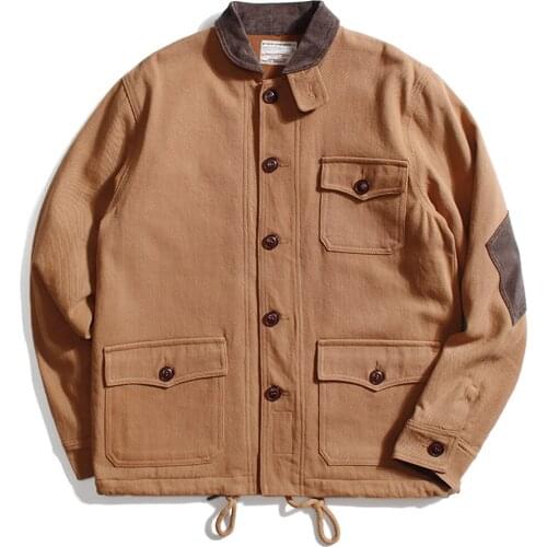 Fresh Big and Tall Mans Bomber Coats European and American Style Retro Tooling Jacket Mans Casual Spring Autumn Mens Overcoat