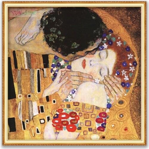 Klimt DIY Embroidery Cross Stitch 11CT Kits Needlework Craft Set Printed Canvas Cotton Thread Decoration New Design Dropshipping