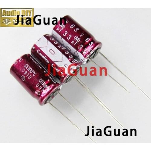 6pcs NEW ELNA ROA 63V33UF Cerafine 33uF/63V 10X16MM audio electrolytic capacitor 33UF 63V Purple Red Robe 63V 33UF
