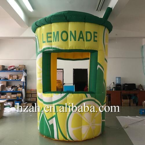 Portable stand inflatable lemonade booth inflatable lemon juice kiosk shop