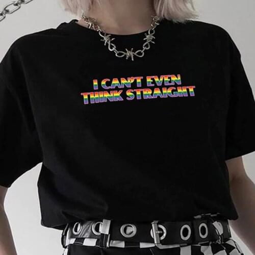 Can't Even Think Straight Lgbt Pride T Shirt Women Short Sleeve Gay Lesbian Pride Funny Tshirt Unisex Streetwear Lgbt Clothing
